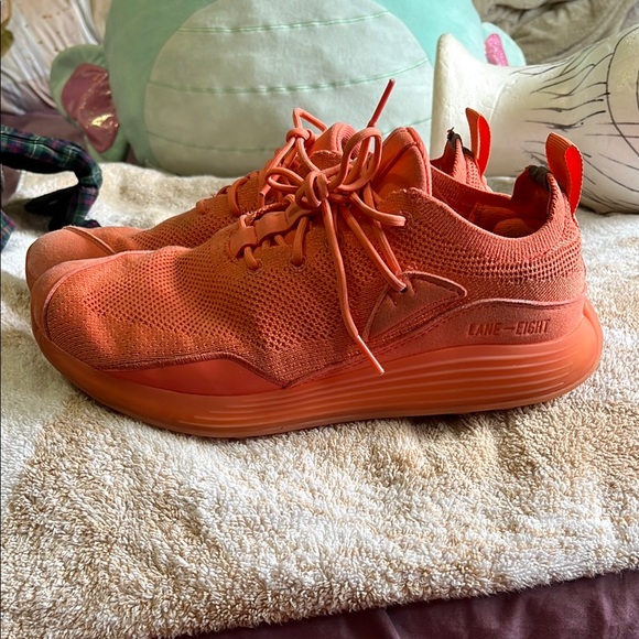 LANEIGE Orange High-Top Sneakers with Textured Design - Picture 7 of 9